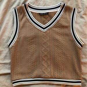 SHEIN caramel/brown sweater vest
